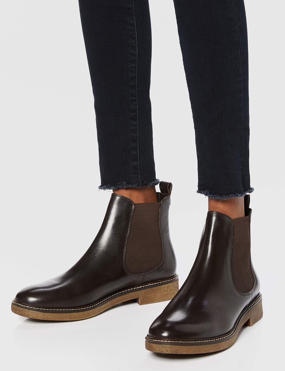 Amazon Brand - find. Women's Chelsea Boots, Brown Chocolate), US 8.5