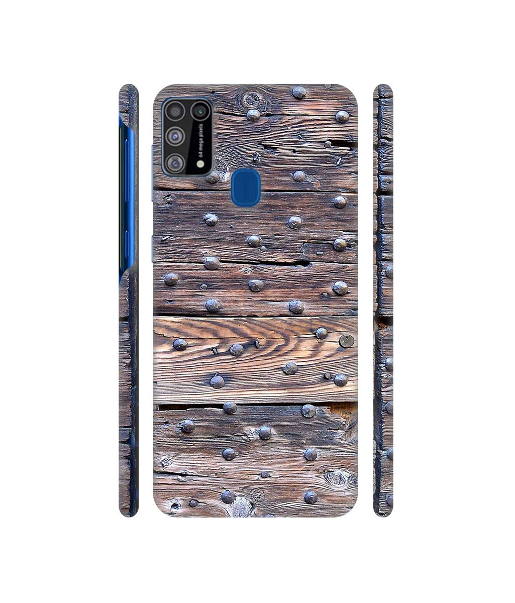 Amazon Brand - Solimo Designer Wooden Blocks Check 3D Printed Hard Back Case Mobile Cover for Samsung Galaxy M31