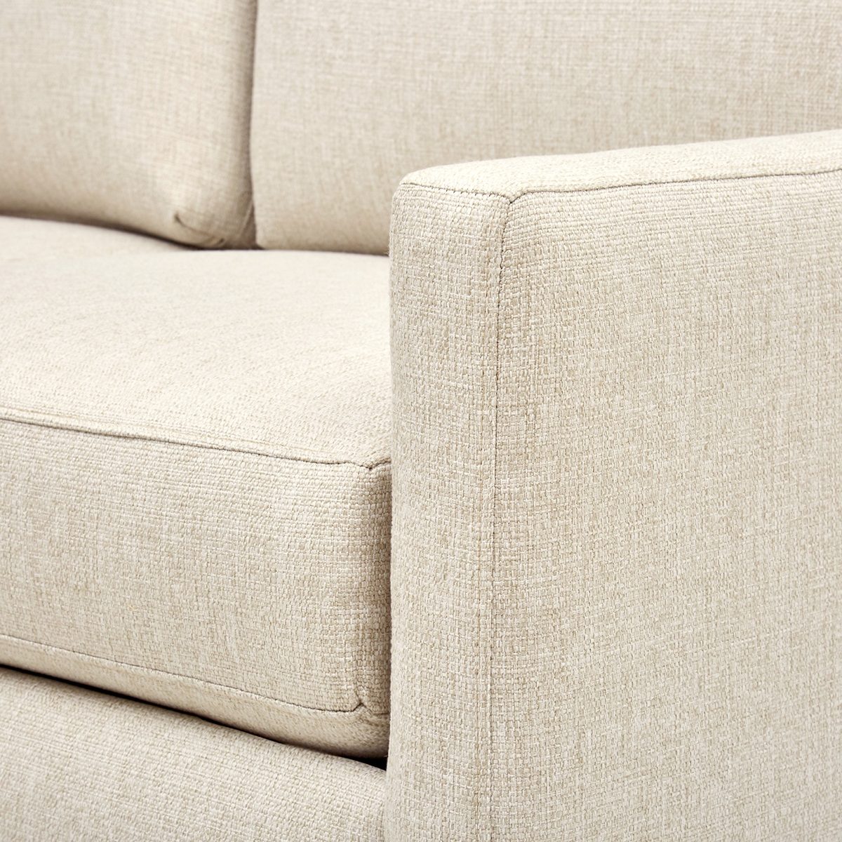 Amazon Brand – Rivet Edgewest Low Back Modern Left U-Sectional, 117"W, Beige
