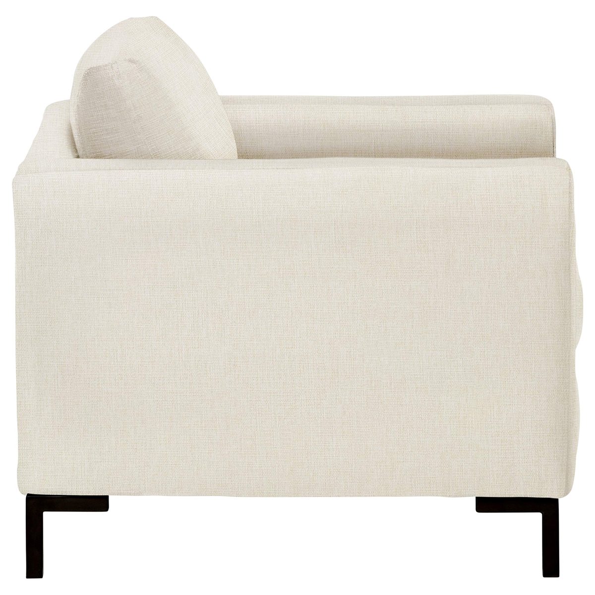 Amazon Brand – Rivet Edgewest Low Back Modern Accent Chair, 34"W, Beige