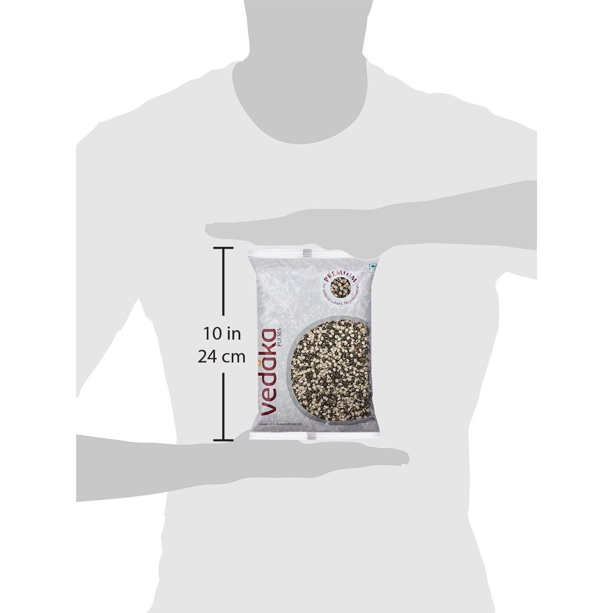 Amazon Brand - Vedaka Premium Black Urad Split / Chilka, 1 kg