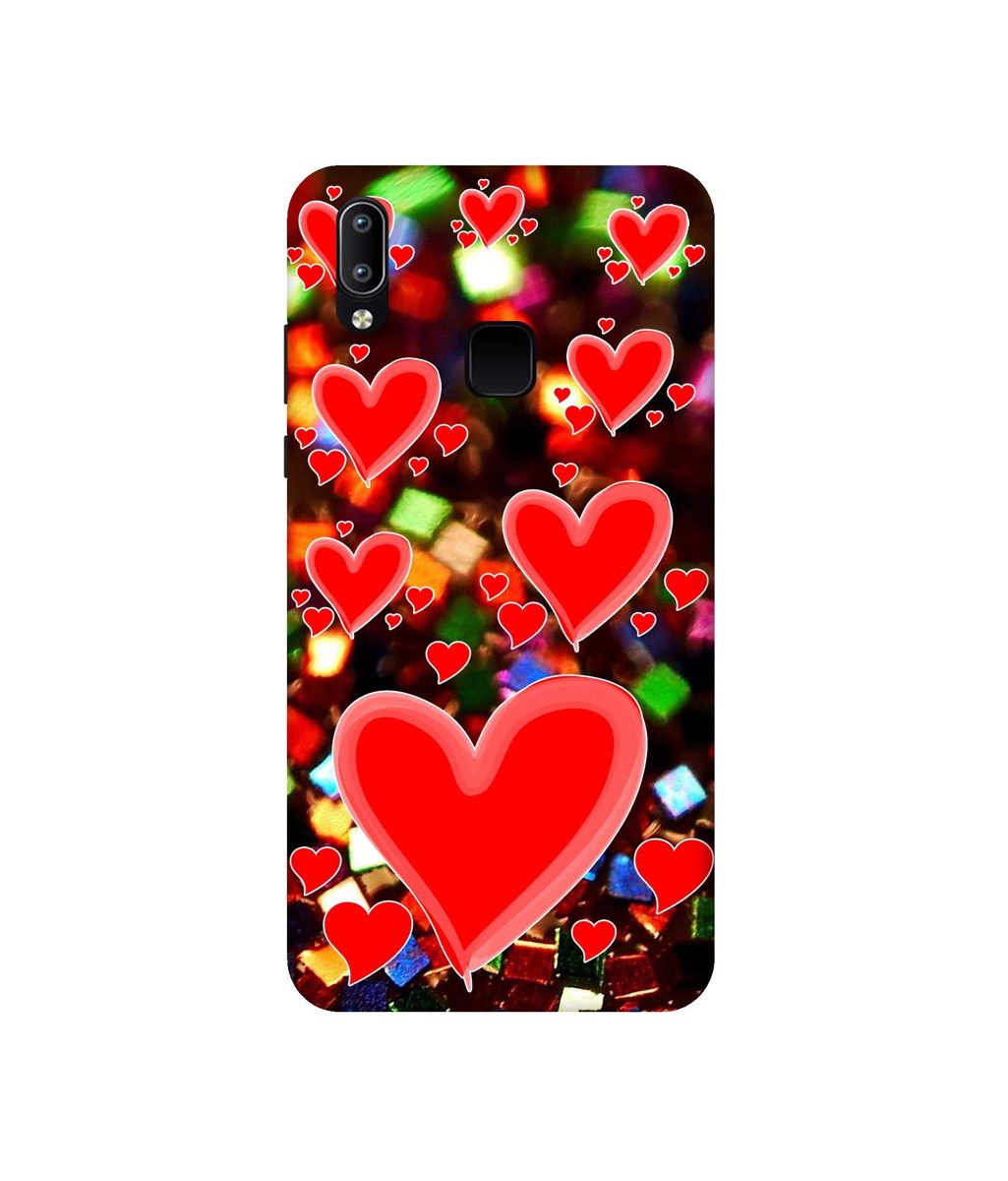Amazon Brand - Solimo Designer Heart Texture on Glitters 3D Printed Hard Back Case Mobile Cover for Vivo Y95