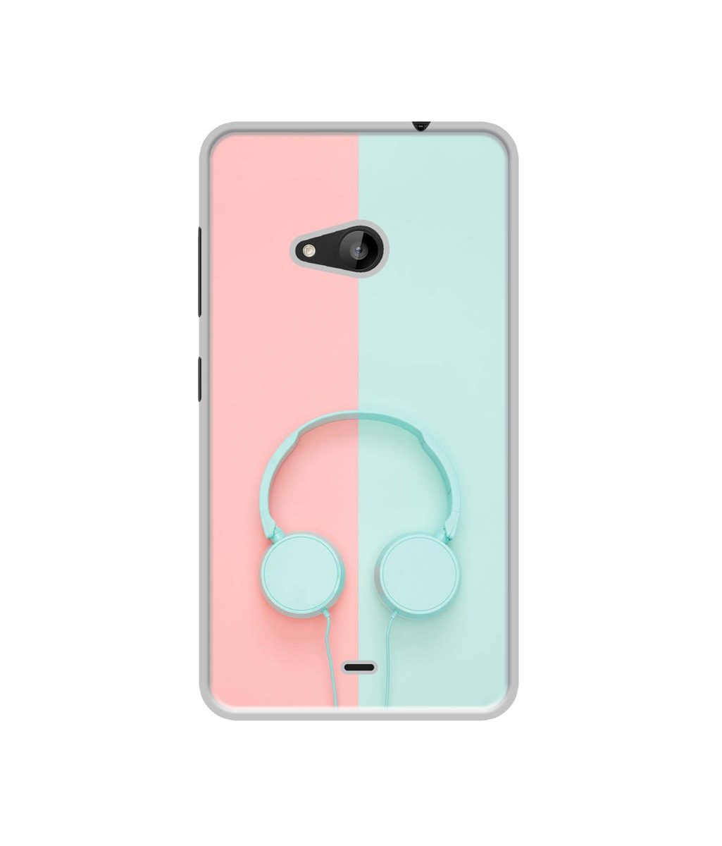 Amazon Brand - Solimo Designer Head Phone UV Printed Soft Back Case Mobile Cover for Microsoft Lumia 535
