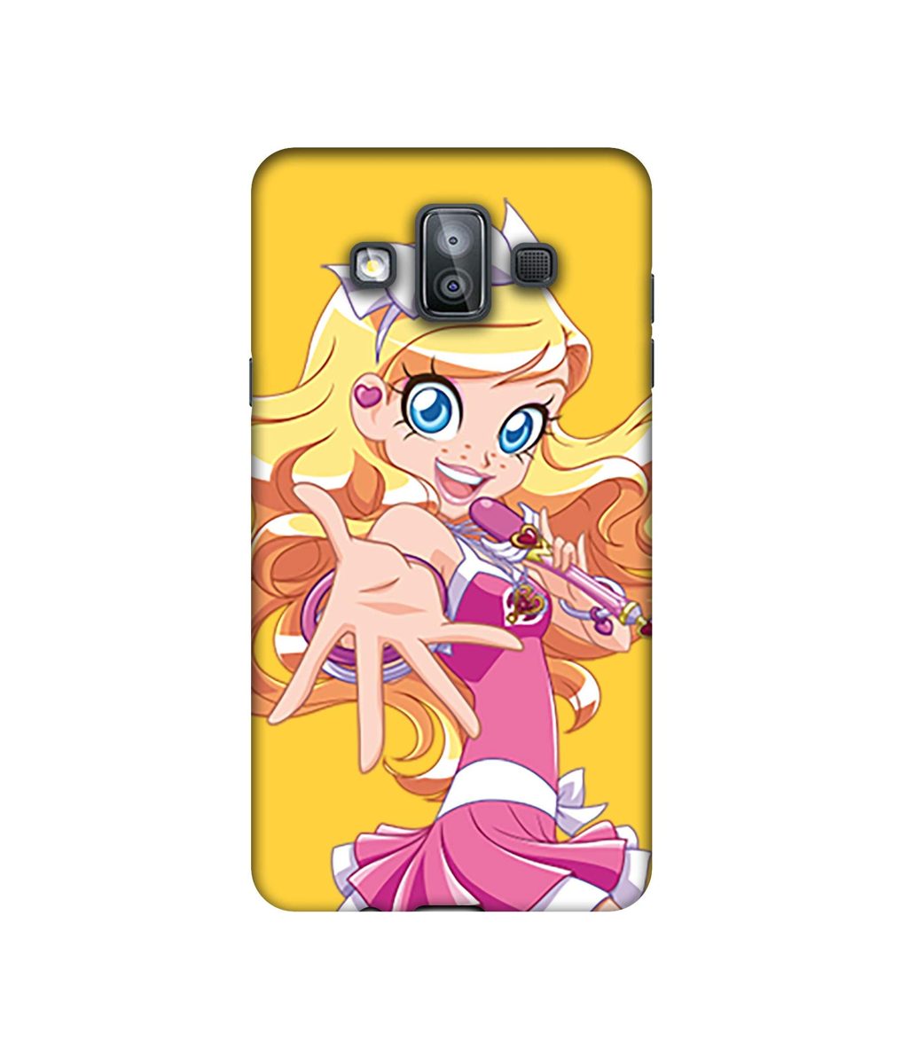 Amazon Brand - Solimo Designer Singing Girl Vector 3D Printed Hard Back Case Mobile Cover for Samsung Galaxy J7 Duo