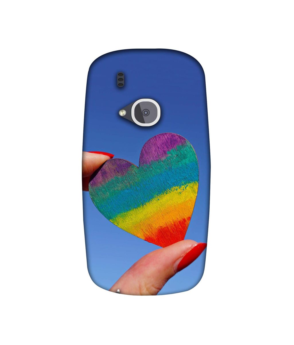 Amazon Brand - Solimo Designer Heart 3D Printed Hard Back Case Mobile Cover for Nokia 3310