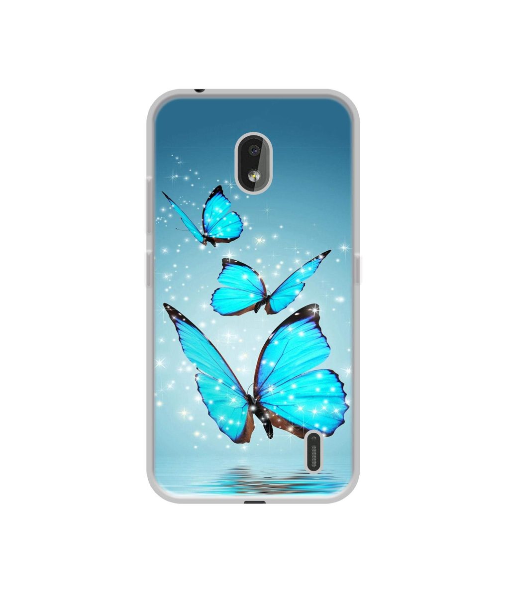 Amazon Brand - Solimo Designer Flying Butterflies UV Printed Soft Back Case Mobile Cover for Nokia 2.2