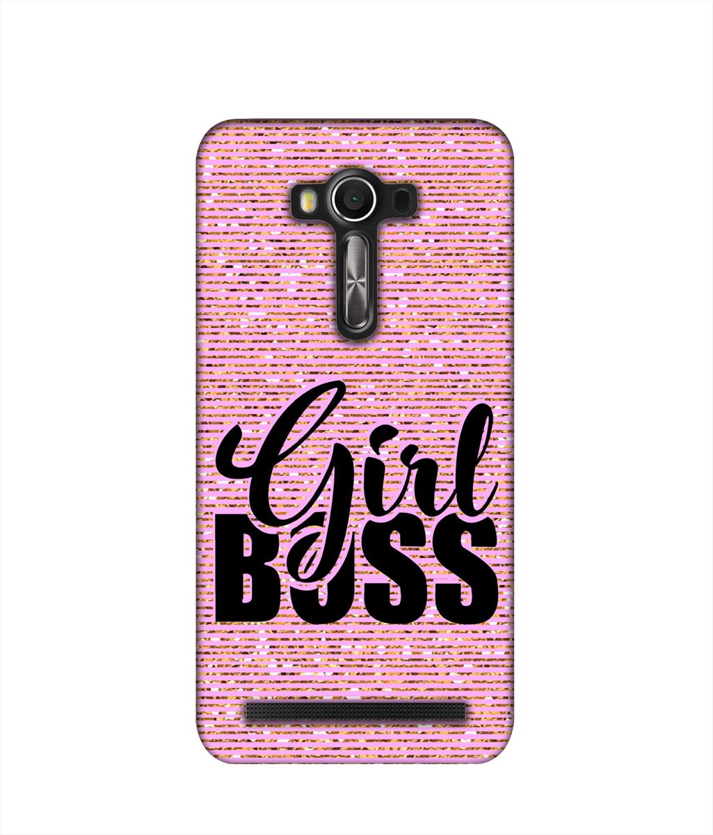 Amazon Brand - Solimo Designer Girl Boss On Pink Sparkle 3D Printed Hard Back Case Mobile Cover for Asus Zenfone 2 Laser ZE550 KL