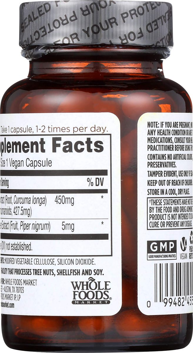 Whole Foods Market, Turmeric, 60 ct