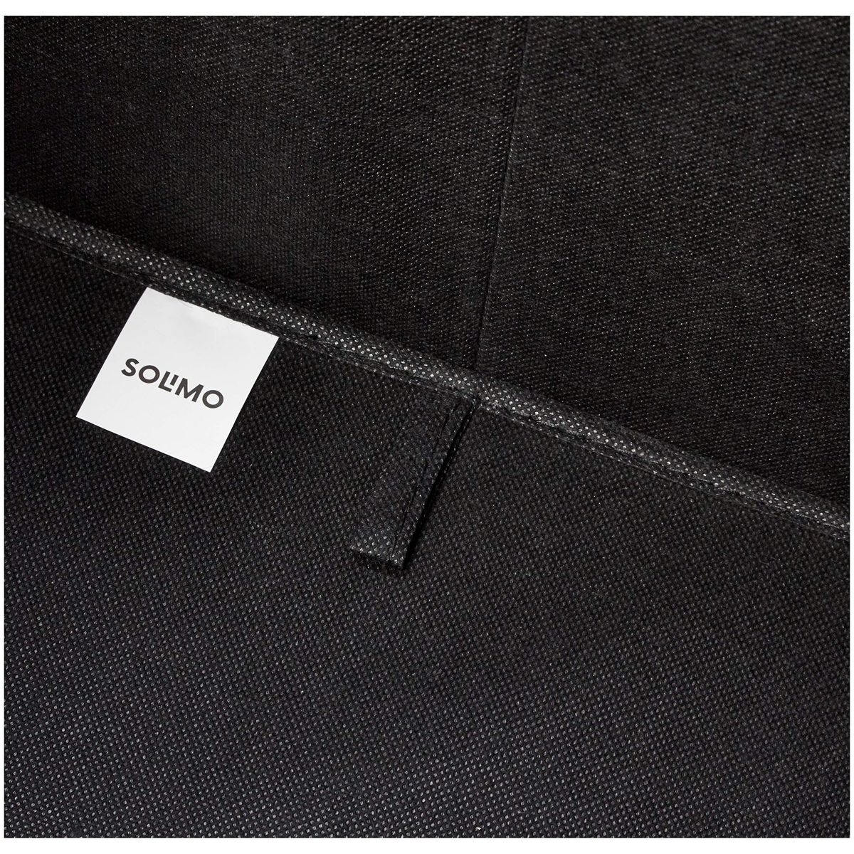Amazon Brand - Solimo Fabric Foldable Storage Organiser, Black
