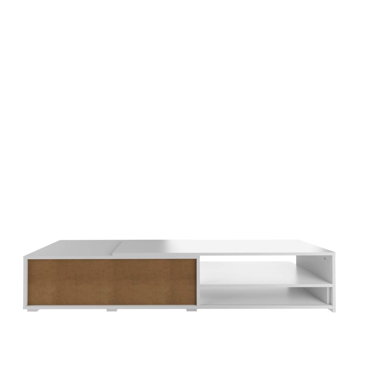 Amazon Brand - Movian Narcea 2-Drawer TV stand with Open Storage Compartments, 168 x 42 x 32 cm, White