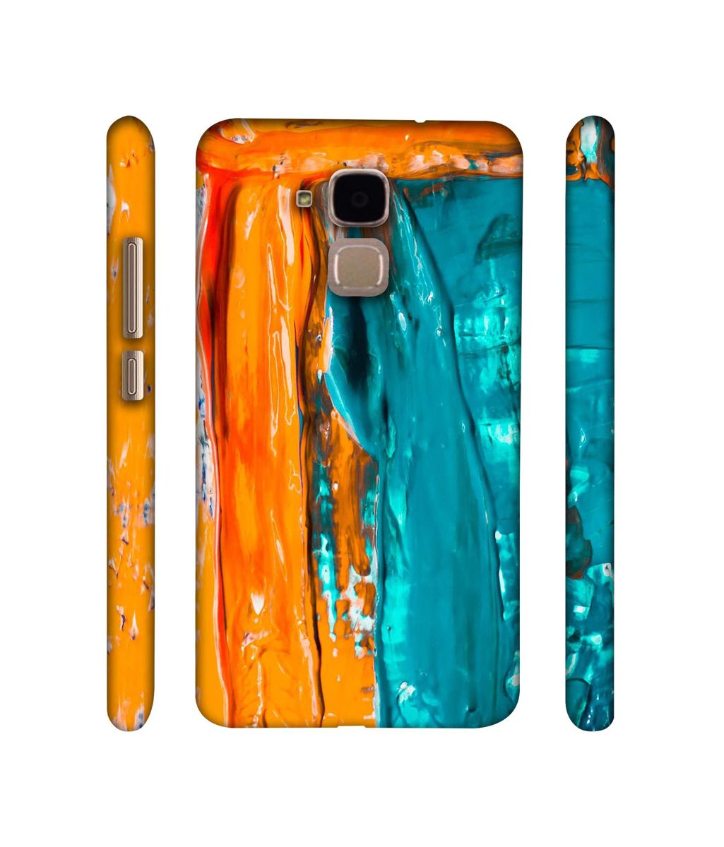Amazon Brand - Solimo Designer Gold Yellow and Sky Blue Paint 3D Printed Hard Back Case Mobile Cover for Huawei Honor 5c