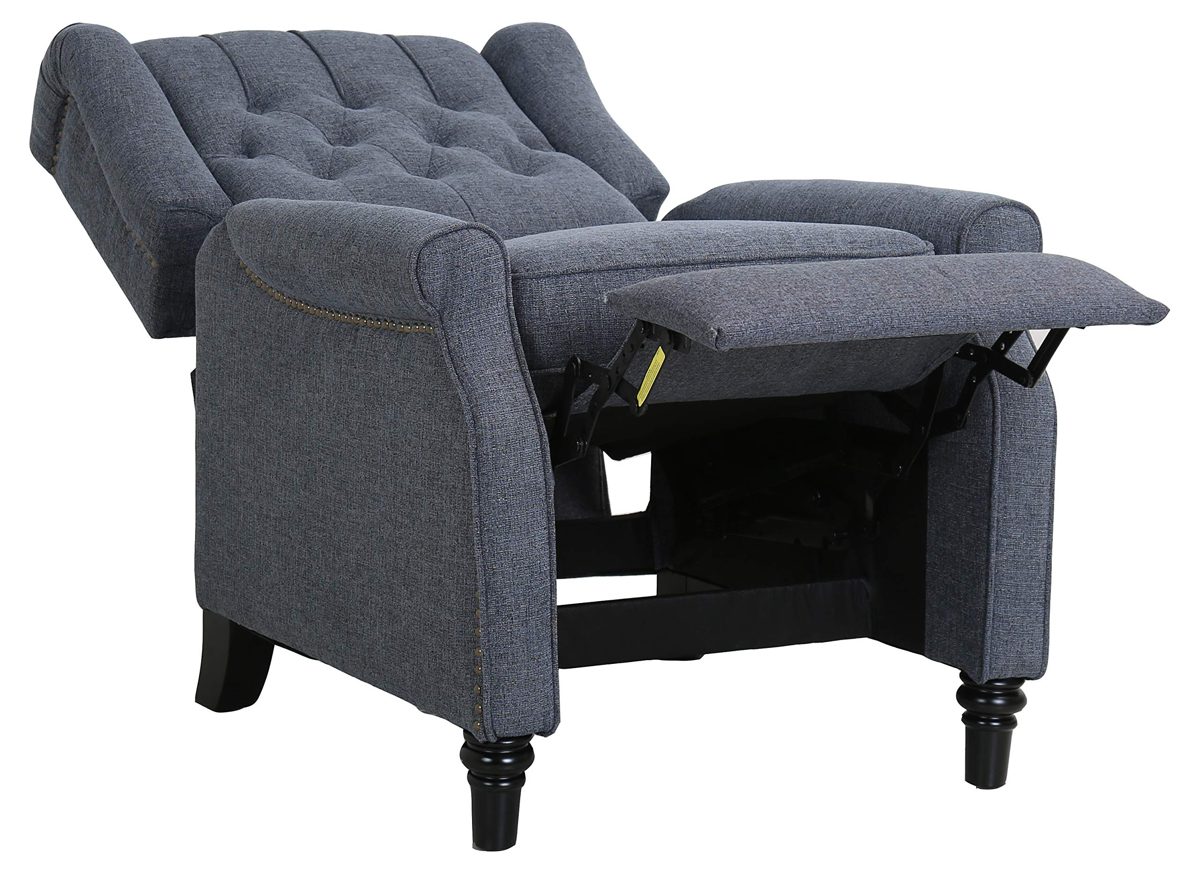 Amazon Brand – Ravenna Home Pritchard Classic Recliner, 29.1"W, Navy