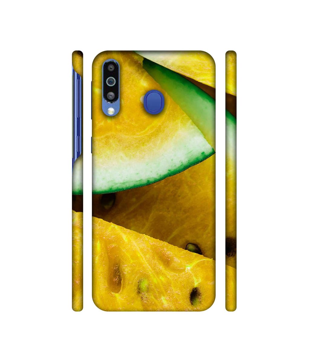 Amazon Brand - Solimo Designer Yellow Watermelon 3D Printed Hard Back Case Mobile Cover for Samsung Galaxy M21