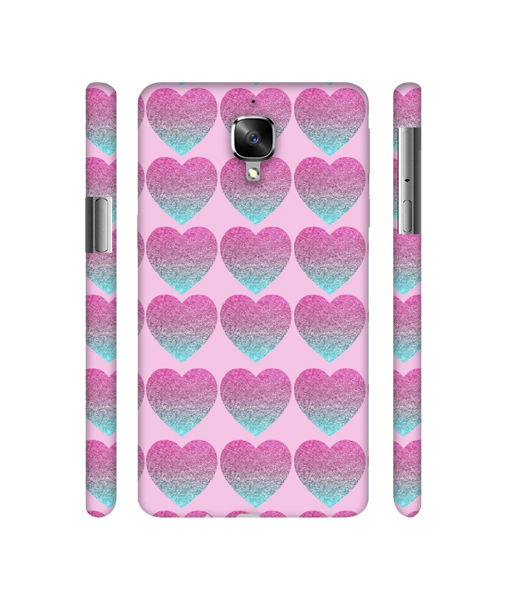 Amazon Brand - Solimo Designer Sparkle Heart Texture 3D Printed Hard Back Case Mobile Cover for OnePlus 3 / OnePlus 3T