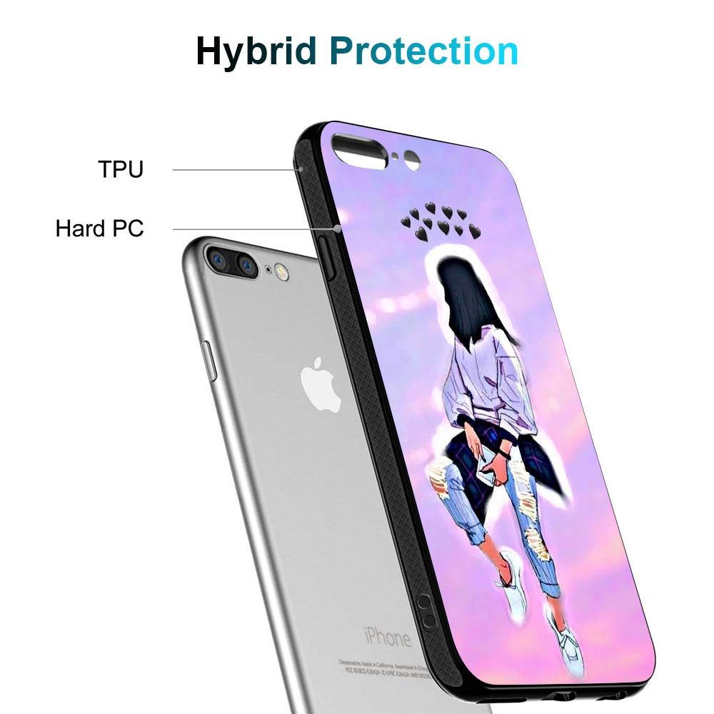 Amazon Brand - Solimo Designer Women with Heart Printed Hard Back Case Mobile Cover for Apple iPhone 8 Plus / 7 Plus (D1246)