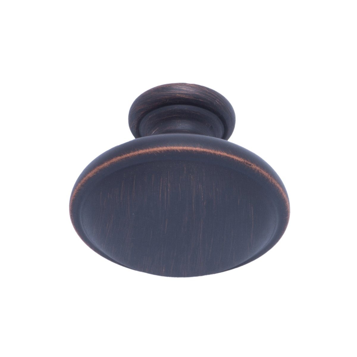AmazonBasics - Drawer knob, furniture handle, strongly domed, diameter: 3.02 cm, oiled bronze, pack of 25