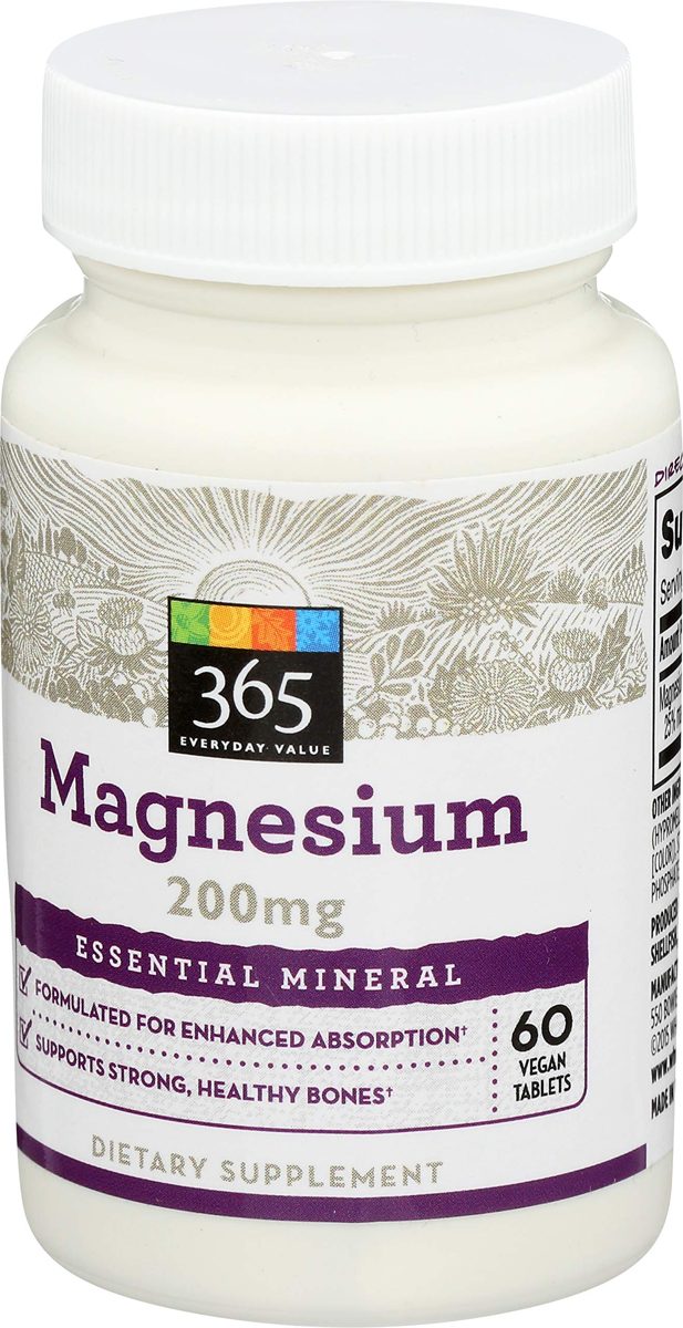 365 Everyday Value, Magnesium 200 mg, 60 ct