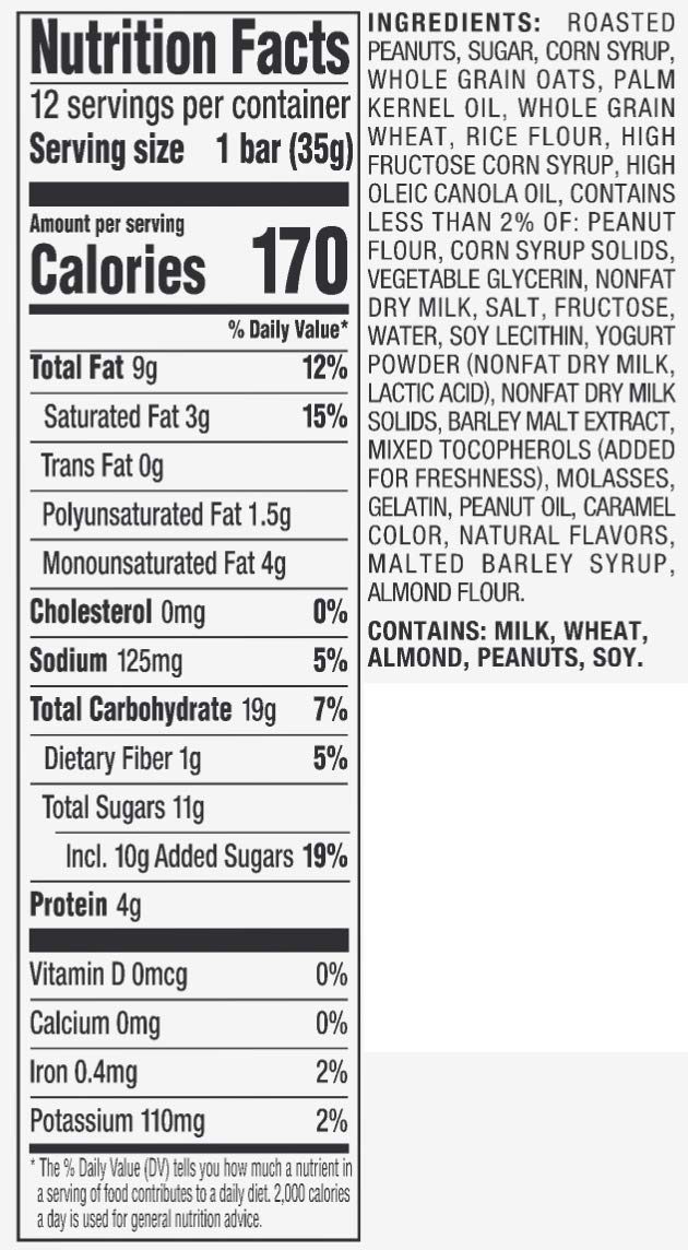 Amazon Brand - Happy Belly Sweet & Salty Peanut Granola Bars, 12 Count