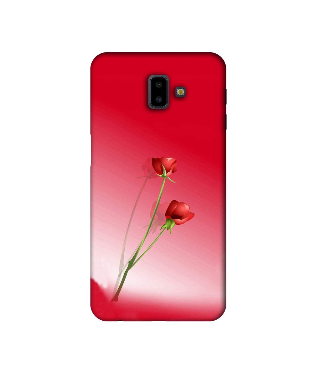Amazon Brand - Solimo Designer Red Roses 3D Printed Hard Back Case Mobile Cover for Samsung Galaxy J6 Plus