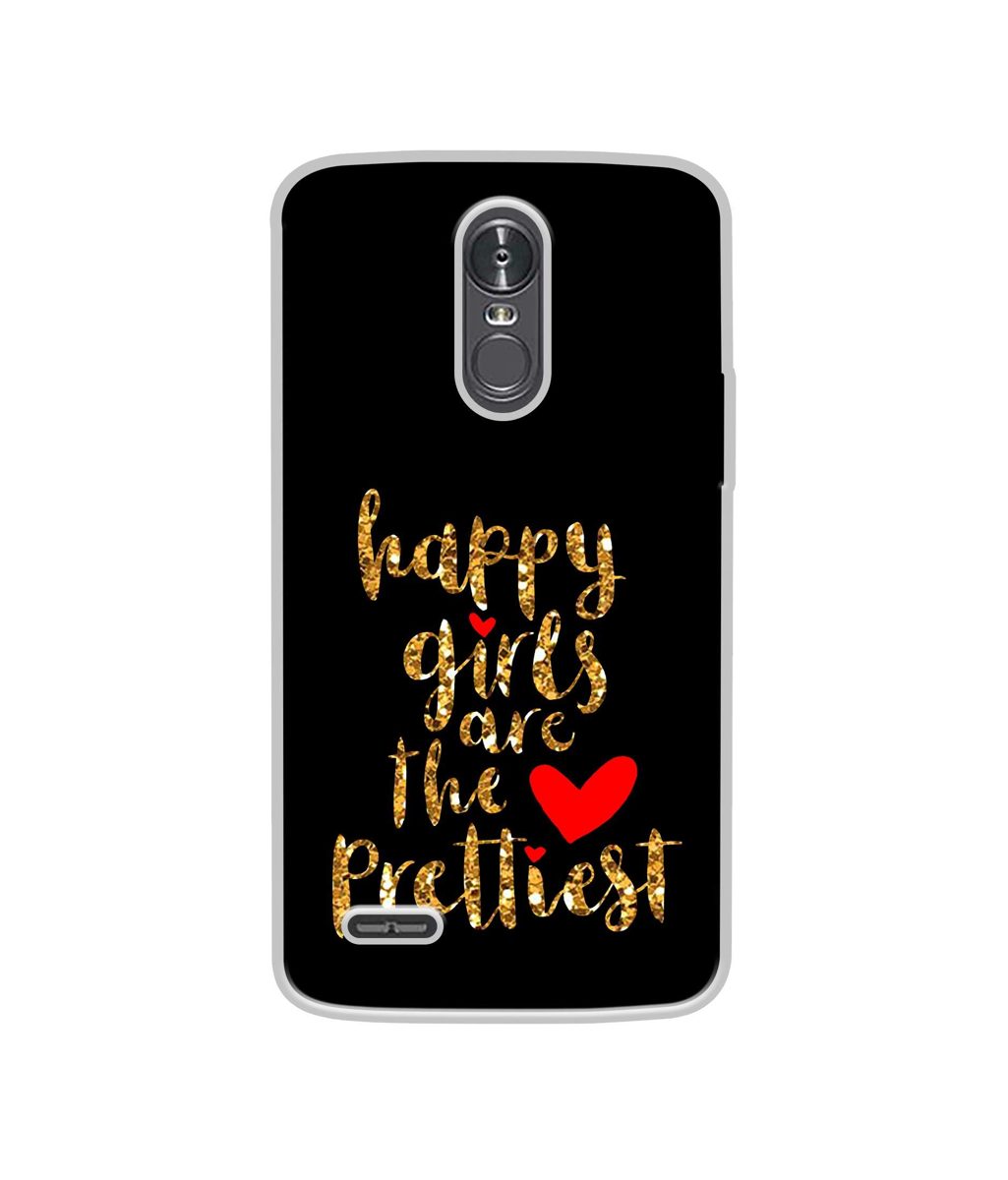 Amazon Brand - Solimo Designer Happy Girls are The Prettiest UV Printed Soft Back Case Mobile Cover for LG Stylus 3