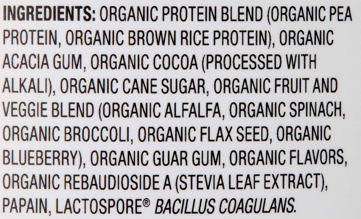 Amazon Brand - Revly Organic Plant-based Protein Powder, Chocolate, 1.5 Pound (19 Servings)