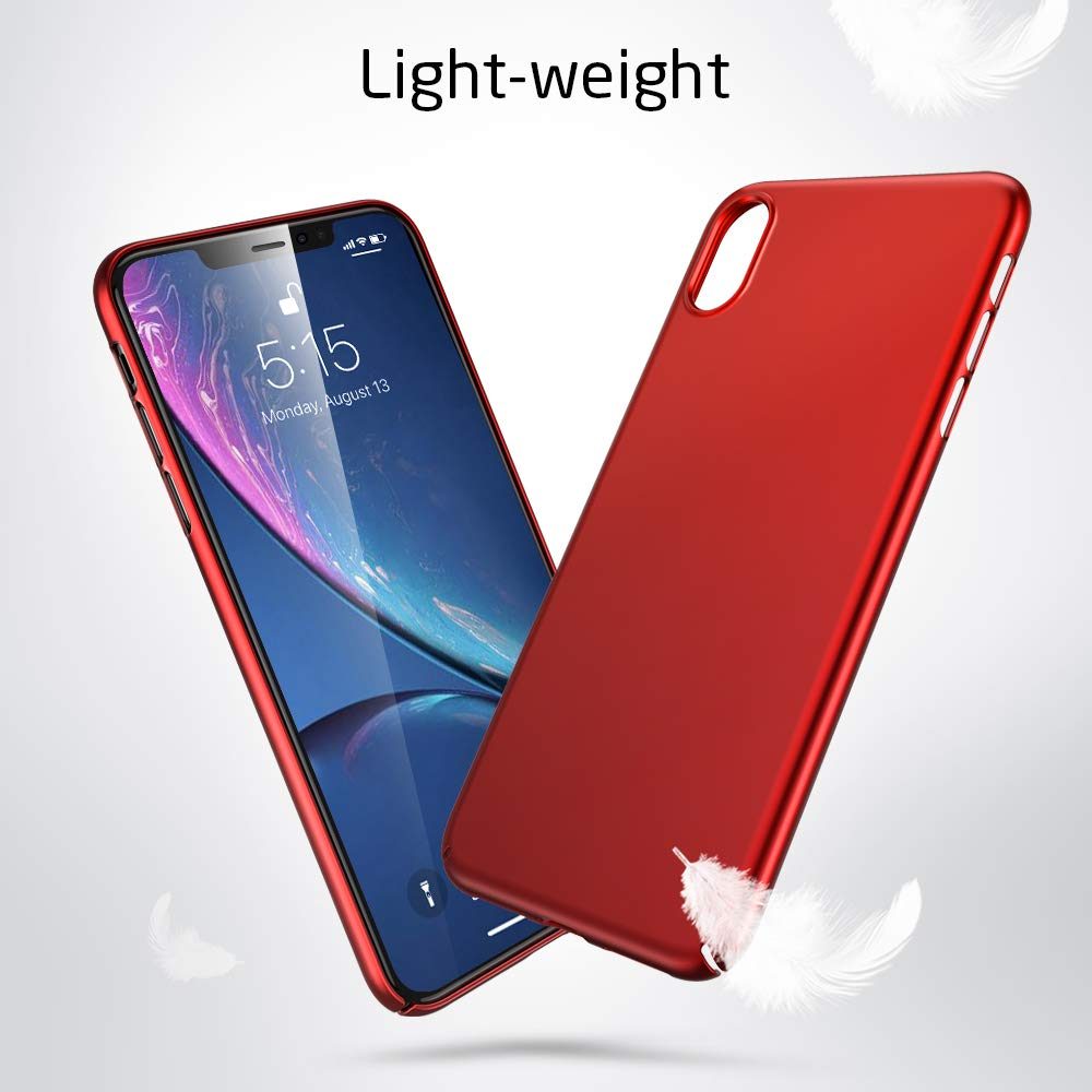 Eono iPhone XR Case,Slim Black Shock Absorption Hard TPU Cover Case [Ultra-Thin and Highly Protective] for the iPhone XR,Red