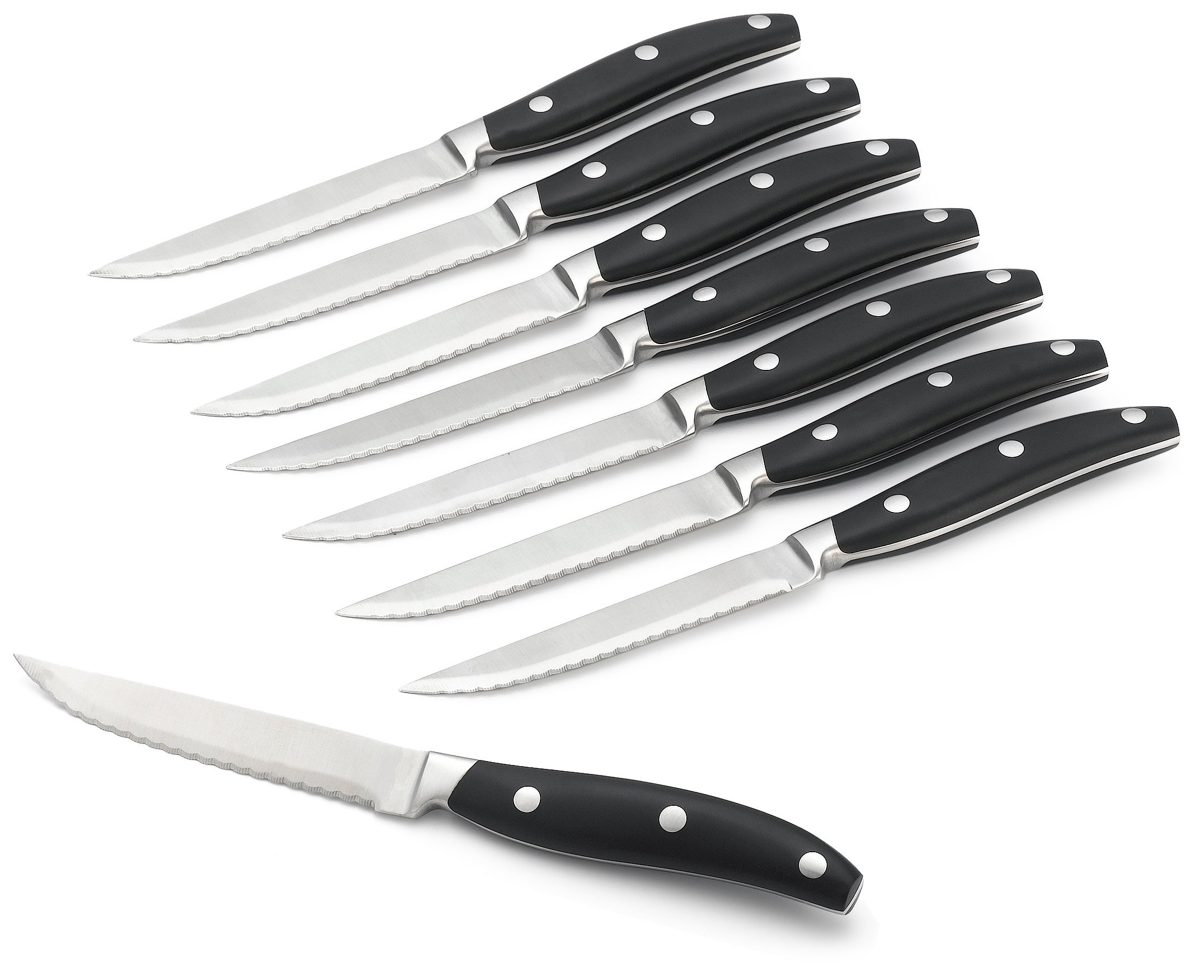 Pinzon 8-Piece Steak Knife Set With Wooden Storage Box [Amazon Frustration-Free Packaging]