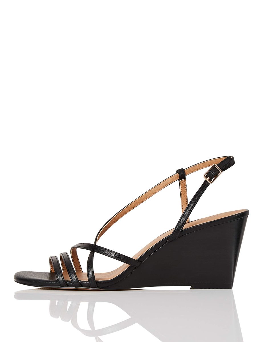 find. Women's #_OLIVIA-1A-2 Ankle Strap Heels, Black, 4