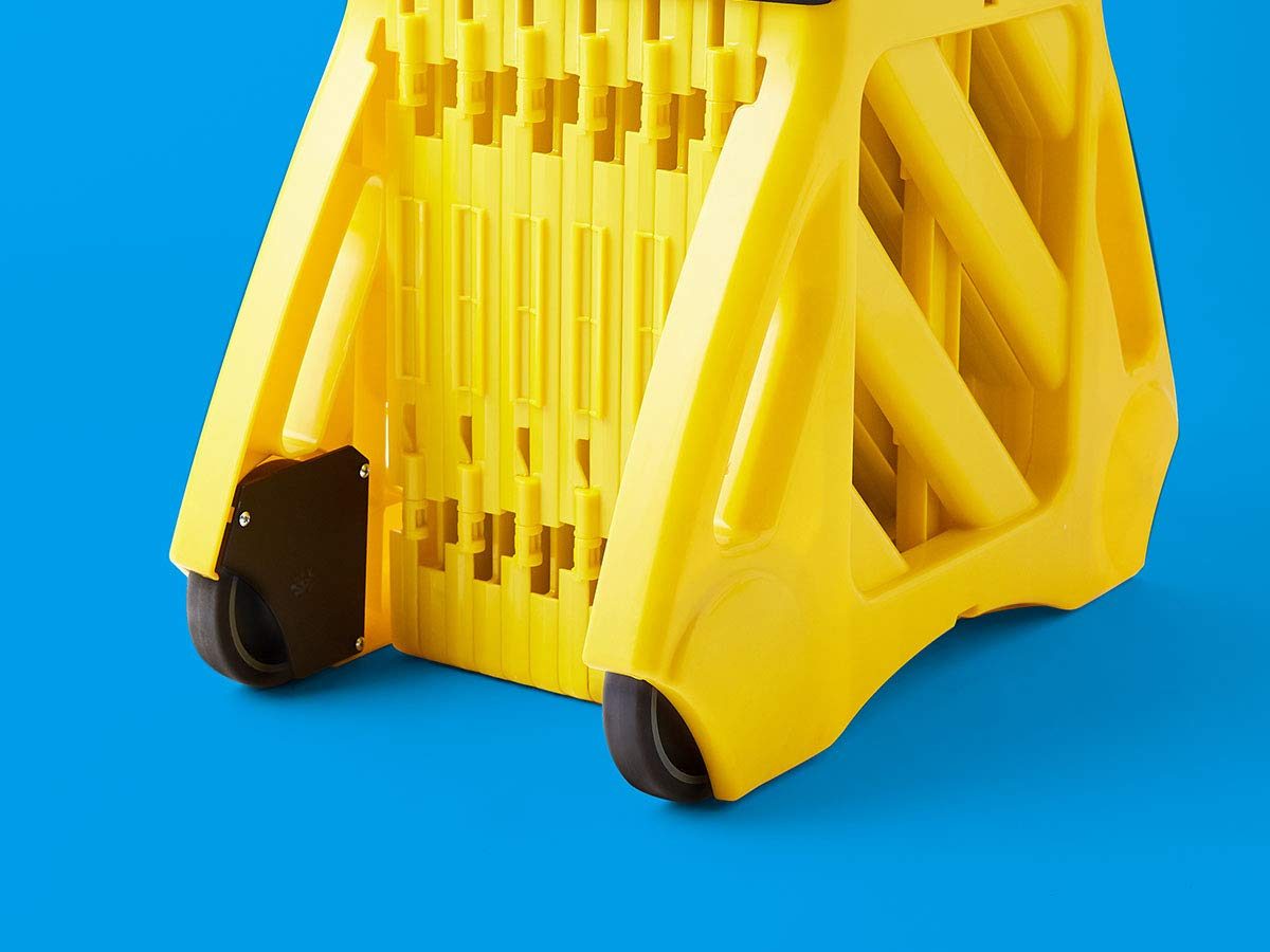 AmazonCommercial Expandable Mobile Barricade System, Yellow