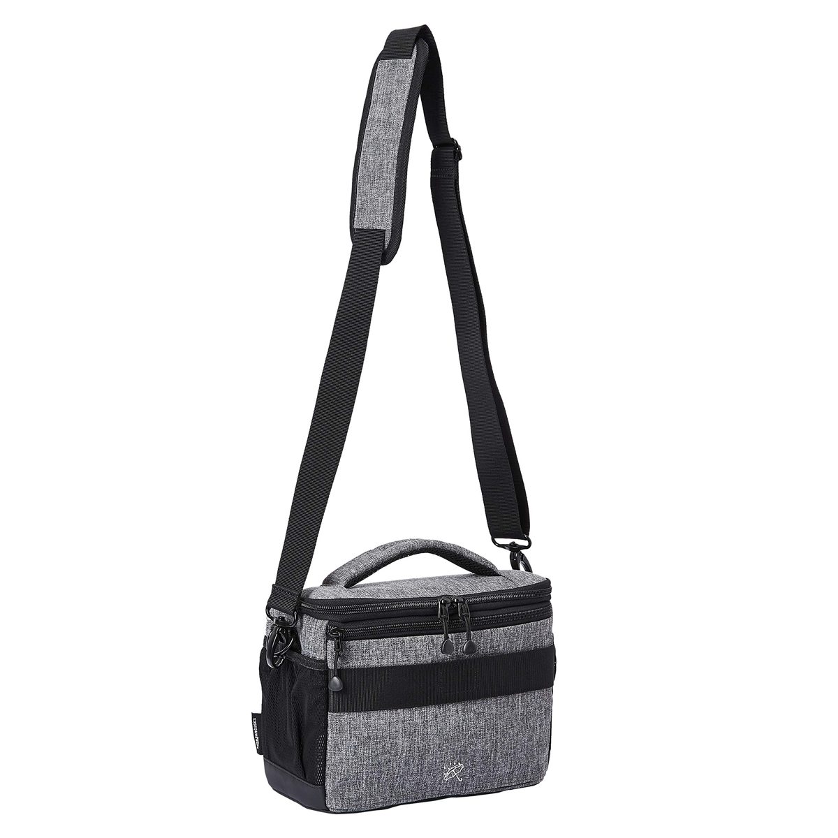 AmazonBasics Compact Camera Shoulder Bag for SLR/DSLR - 10 x 9 x 4 Inches, Gray, with Waterproof Rain Cover
