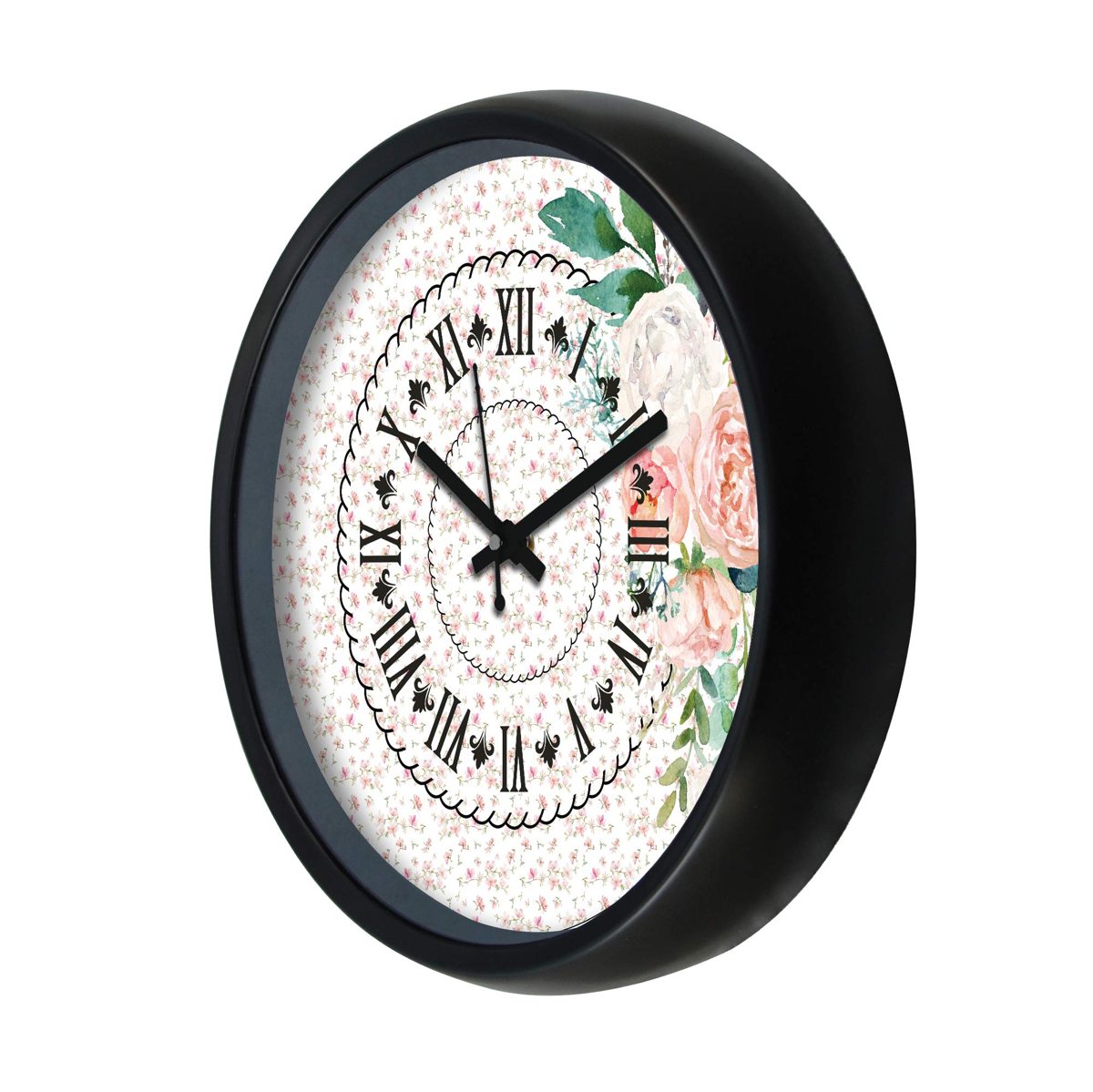 Amazon Brand - Solimo 12-inch Wall Clock - Splendour (Silent Movement)