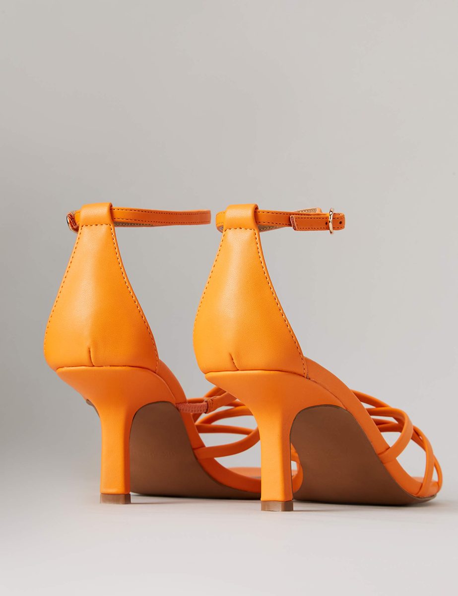 find. Women's 90s Barely There Sandal, Orange Citrus Orange, 8 us