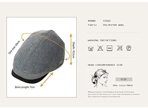 Jeff & Aimy Men's Vintage Flat Ivy Newsboy Hat Sunmmer Hunting Golf Breathable Black Cap