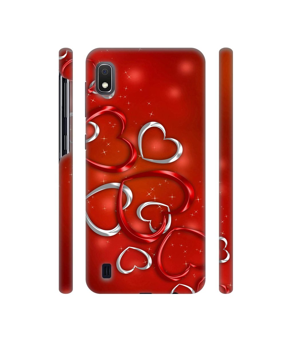 Amazon Brand - Solimo Designer Hearts 3D Printed Hard Back Case Mobile Cover for Samsung Galaxy A10