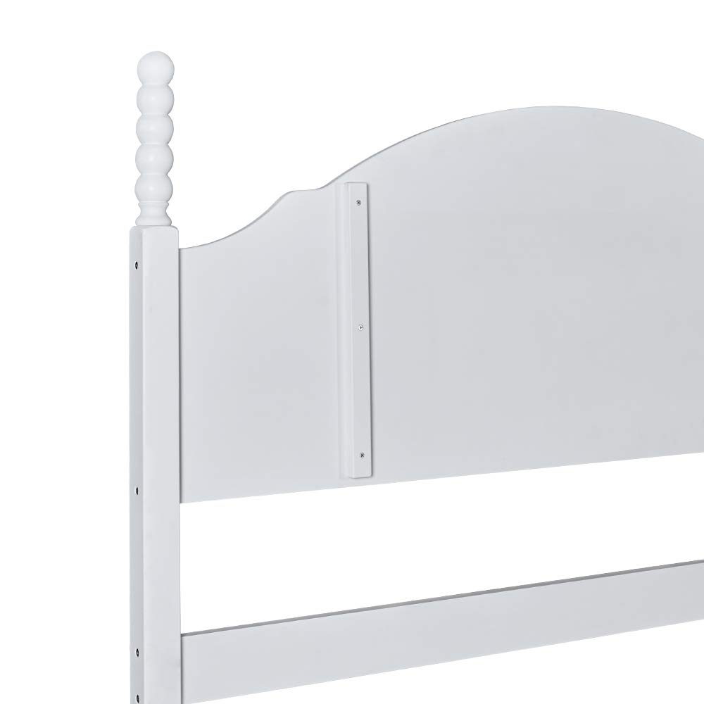 Amazon Brand – Ravenna Home Solid Pine Round-Topped King Headboard, 78.5"W, White