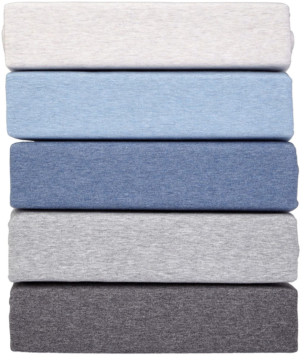 AmazonBasics Heather Jersey Baby Fitted Sheet