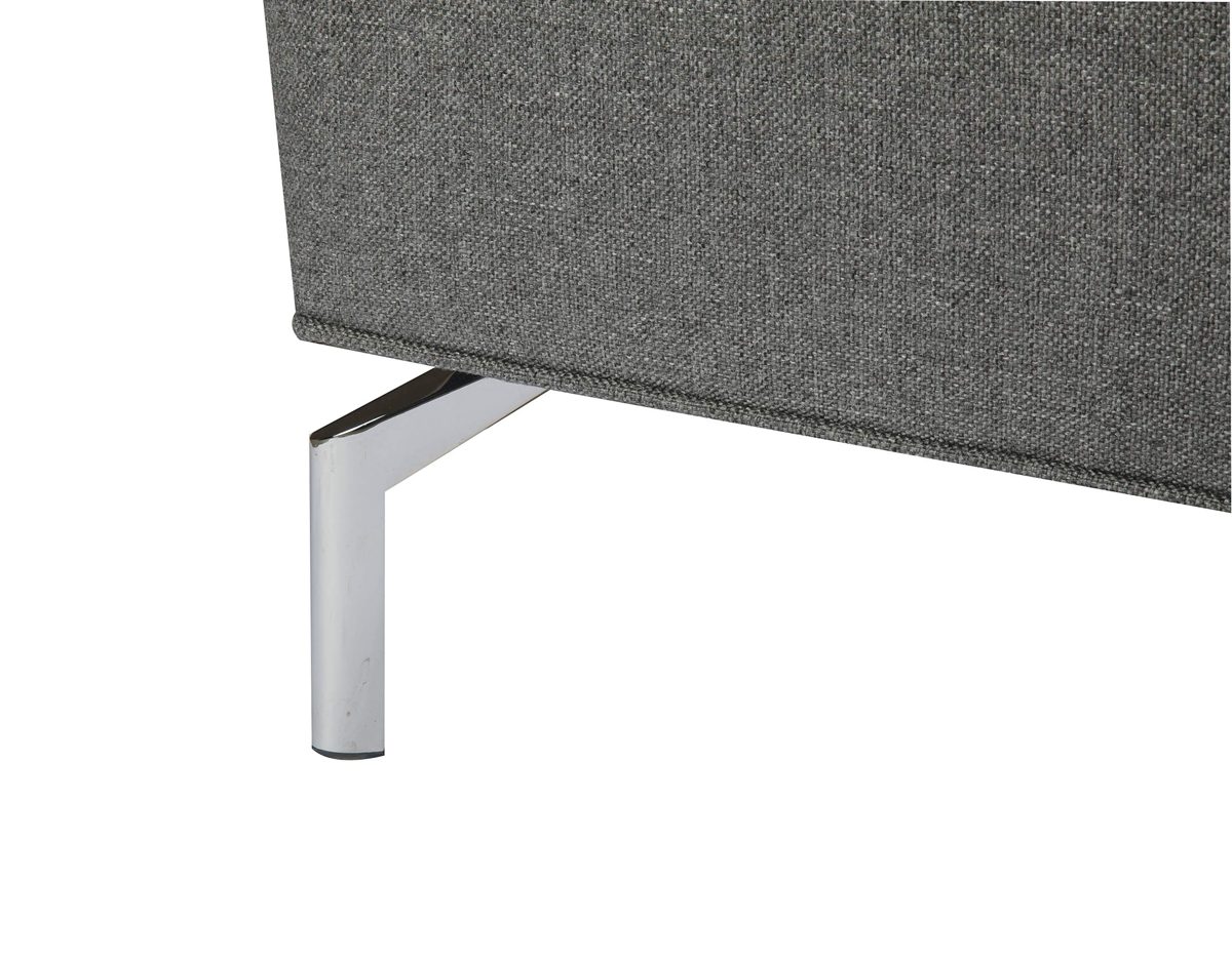 Amazon Brand – Rivet Emerly Modern Sofa Chaise, 96"W, Steel Grey