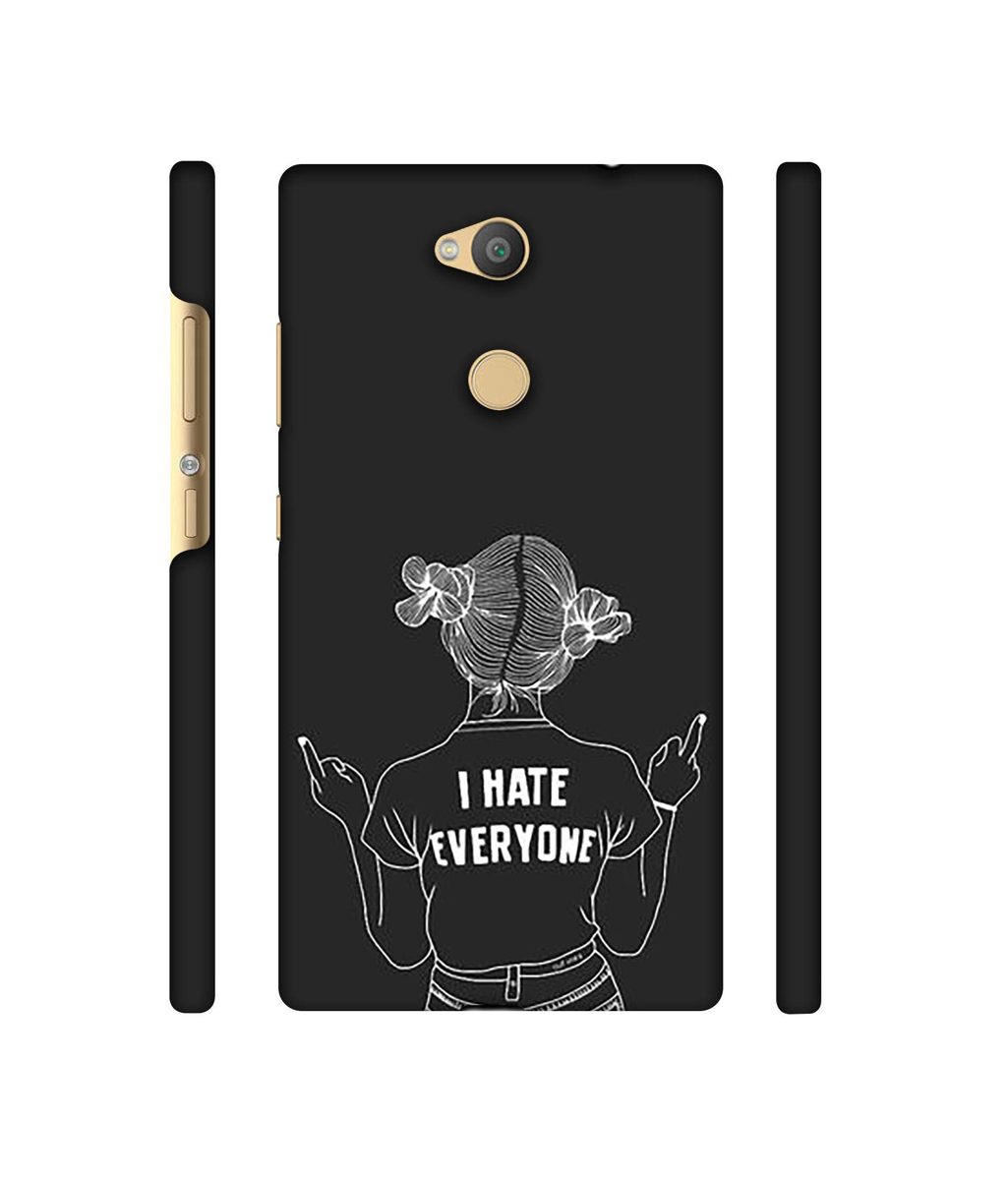 Amazon Brand - Solimo Designer I Hate Everyone 3D Printed Hard Back Case Mobile Cover for Sony Xperia L2