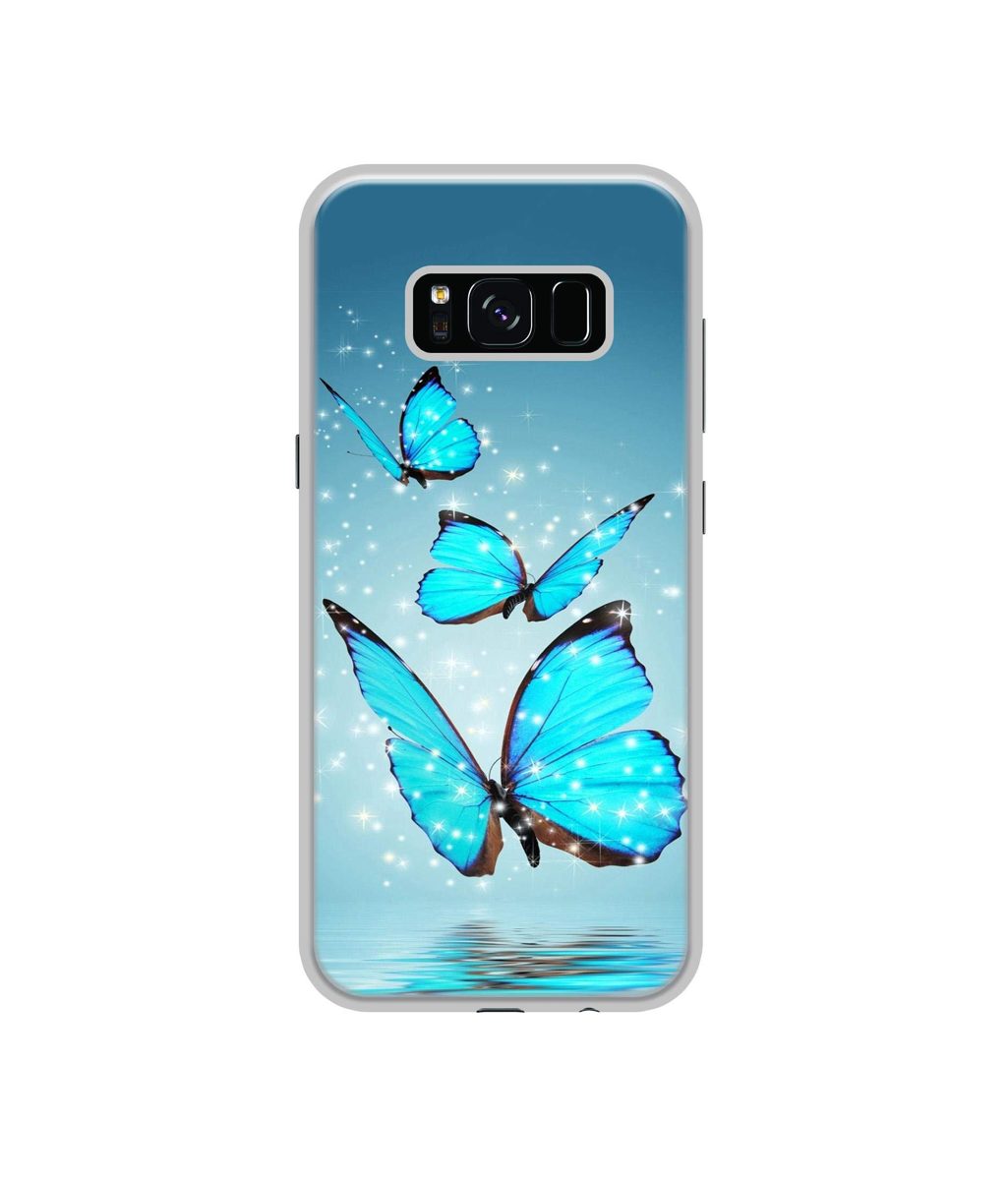 Amazon Brand - Solimo Designer Flying Butterflies UV Printed Soft Back Case Mobile Cover for Samsung Galaxy S8