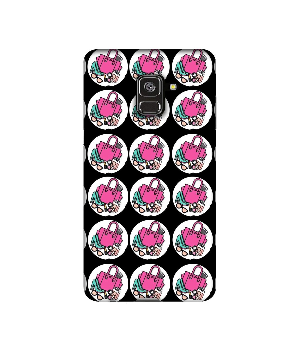 Amazon Brand - Solimo Designer Ladies Accessories Pattern 3D Printed Hard Back Case Mobile Cover for Samsung Galaxy A8 Plus