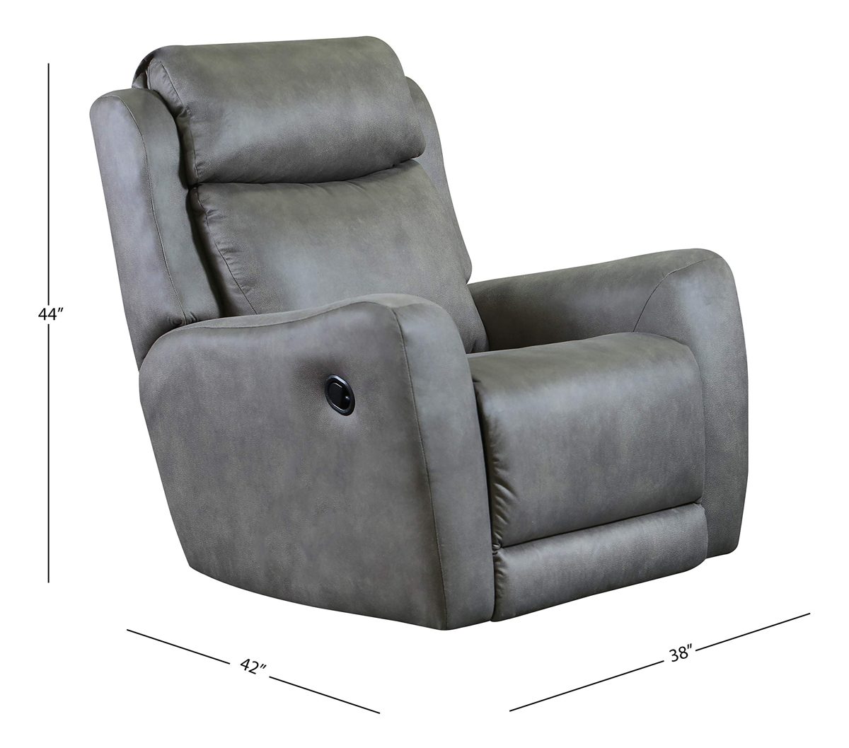 Ravenna Home Viewridge Upholstered Recliner Chair, 42"W, Gray