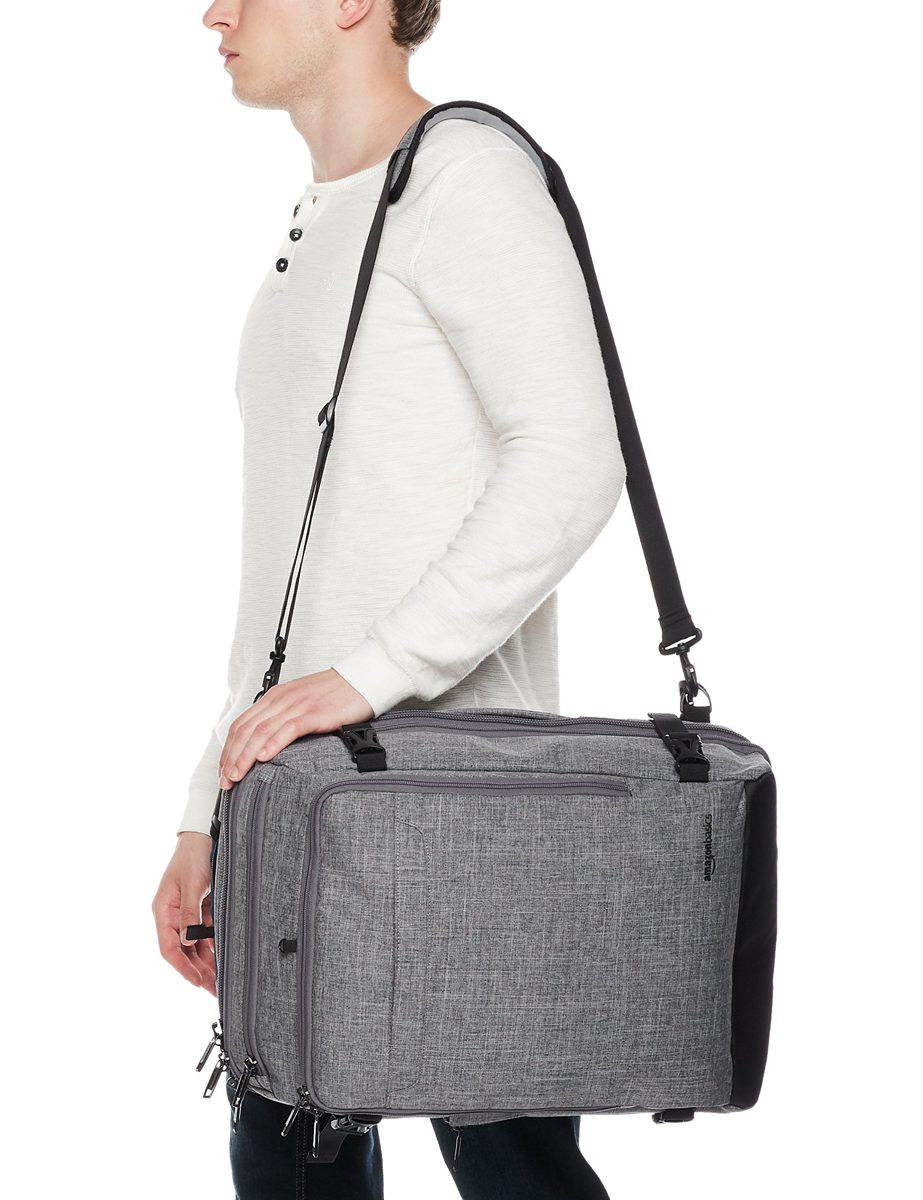 AmazonBasics Slim Travel Backpack Grey