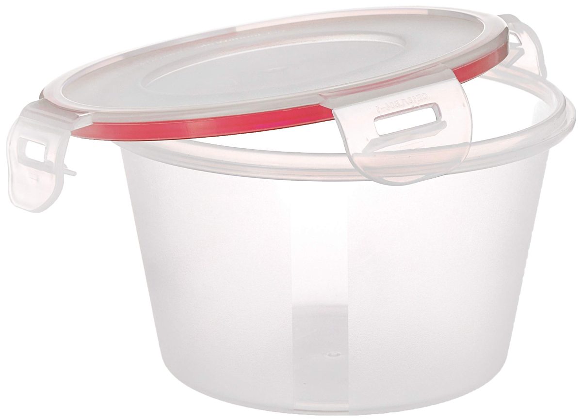 Amazon Brand - Solimo Plastic Kitchen Storage Container Set, 7-Pieces, Transparent