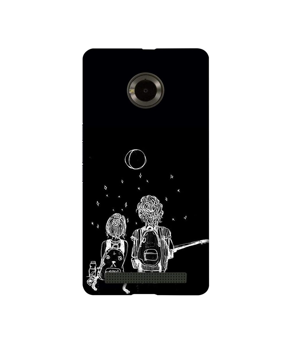 Amazon Brand - Solimo Designer Couples Sitting at Dark 3D Printed Hard Back Case Mobile Cover for Micromax YU Yuphoria AQ5010 / AO5010