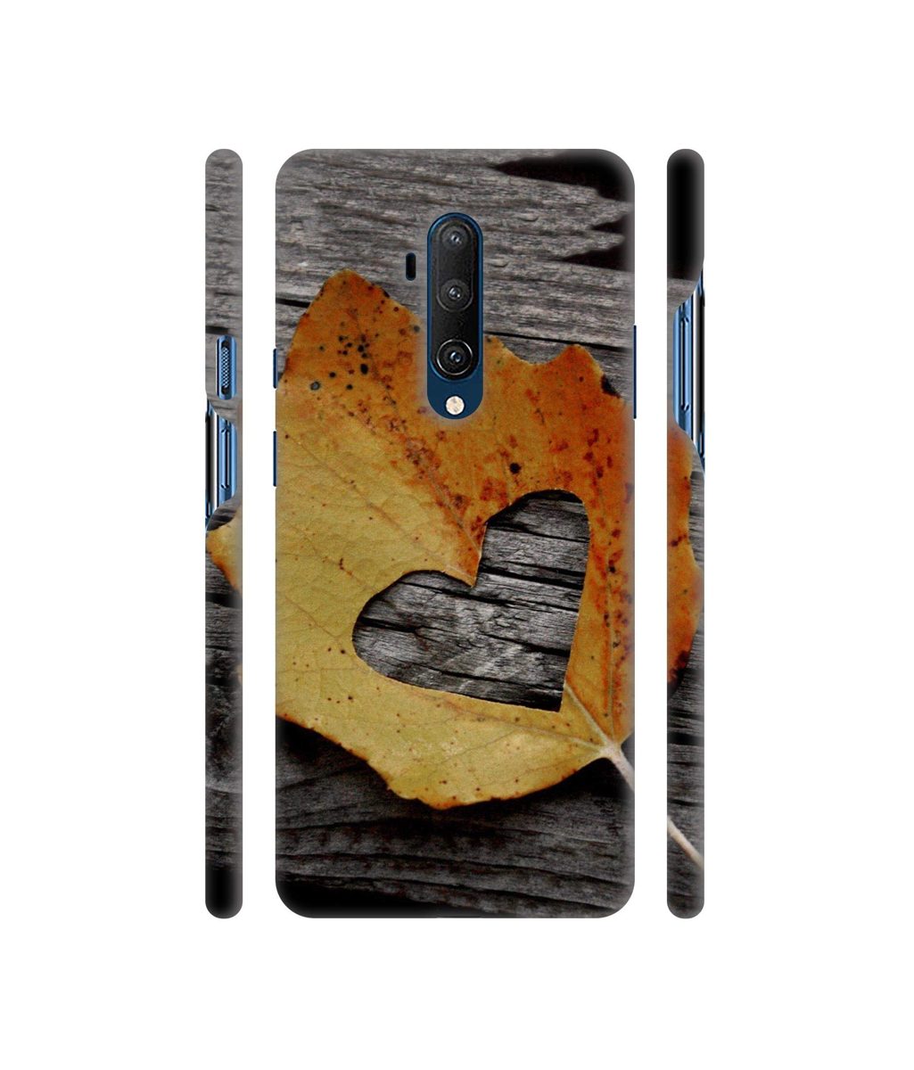 Amazon Brand - Solimo Designer Leaf with Heart Cut 3D Printed Hard Back Case Mobile Cover for OnePlus 7T Pro