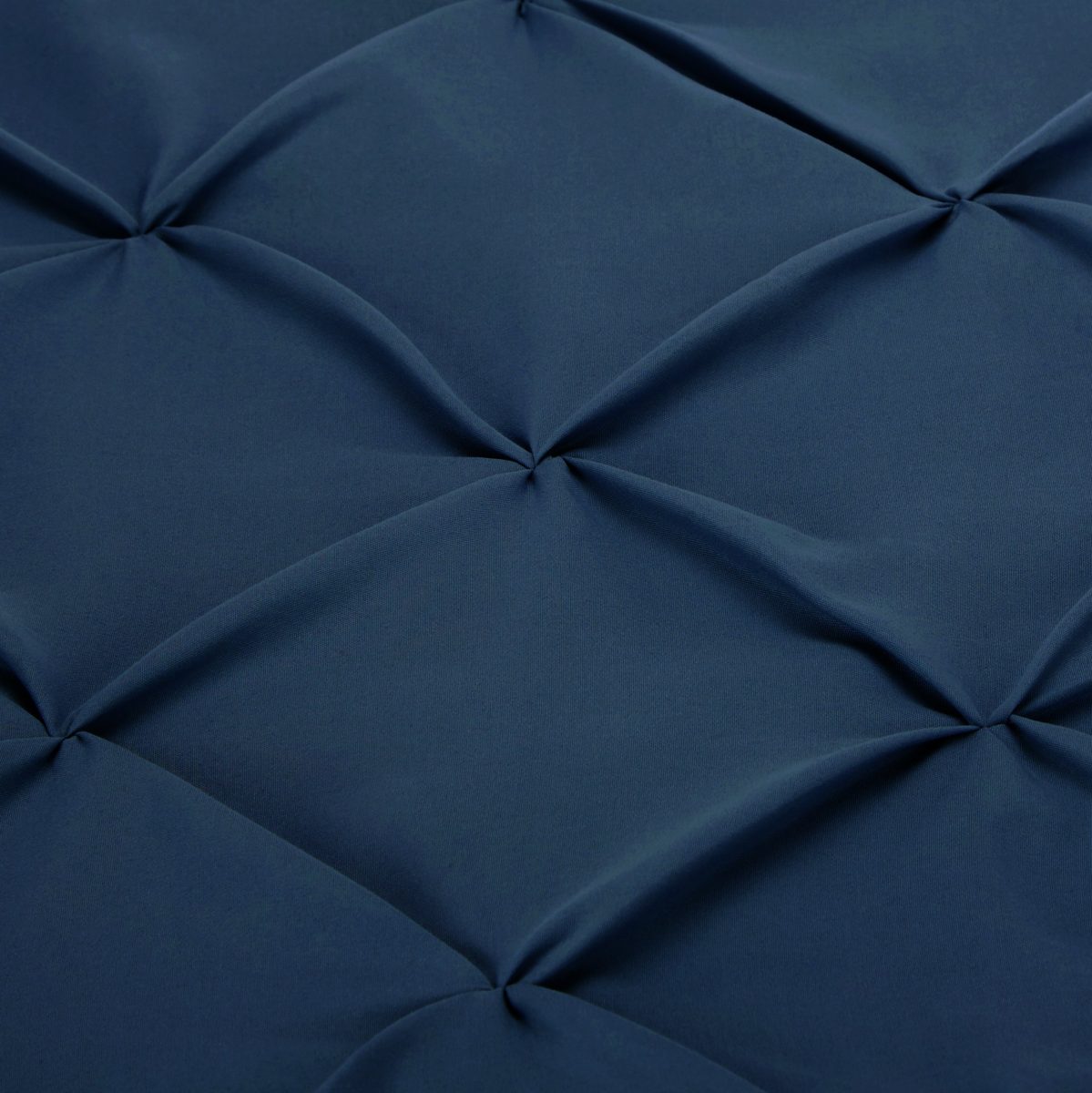 AmazonBasics Pinch Pleat Comforter Bedding Set, Full / Queen, Navy Blue