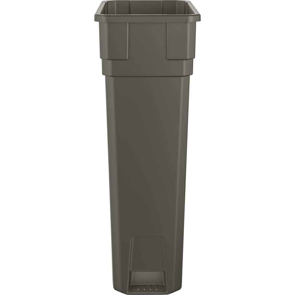 AmazonBasics 23 Gallon Commercial Slim Trash Can, No Handle, Grey, 4-Pack