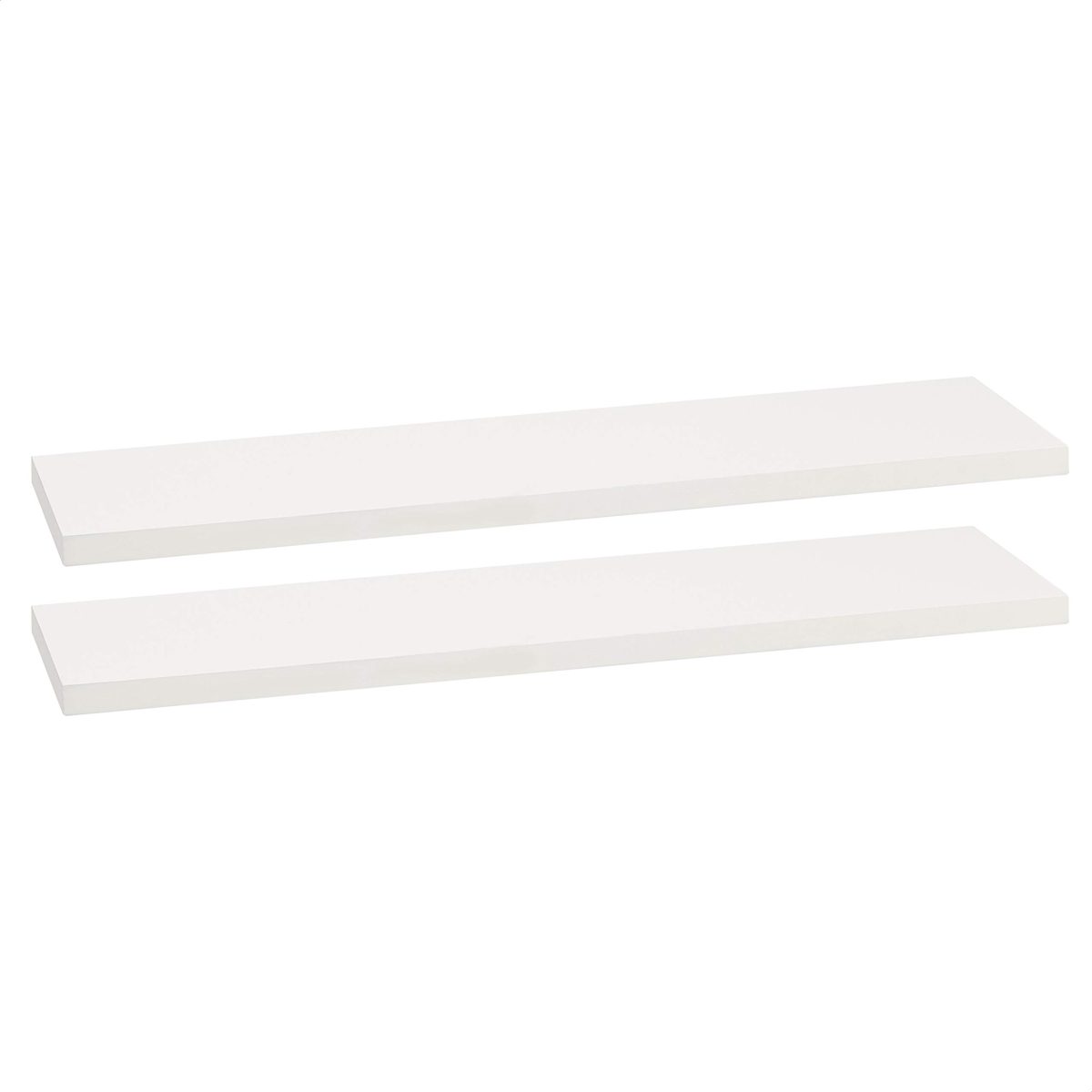 AmazonBasics Floating Shelves - 24-Inch, White, 2-Pack