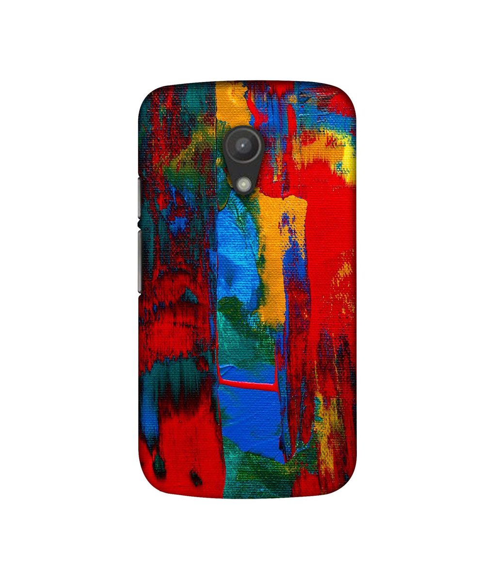 Amazon Brand - Solimo Designer Multiolor Brush Texture on Wall 3D Printed Hard Back Case Mobile Cover for Motorola Moto G 2nd Generation