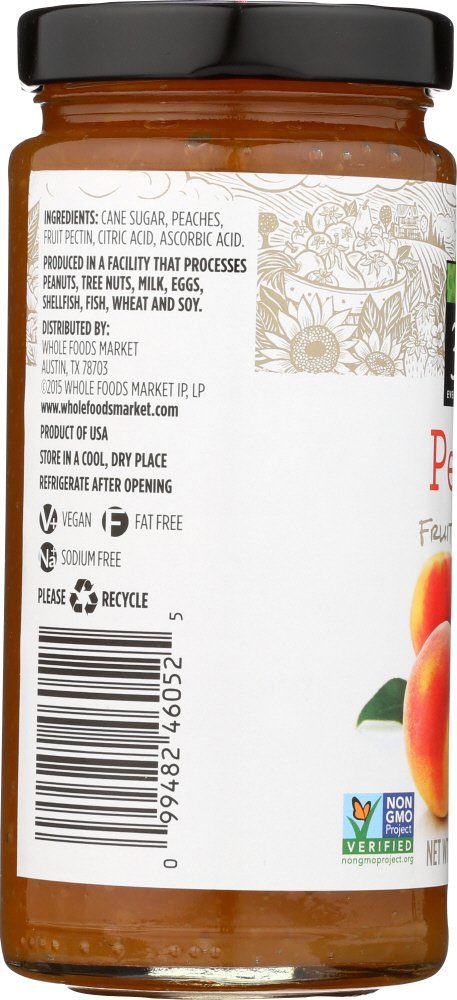 365 Everyday Value, Peach Fruit Spread, 10 oz
